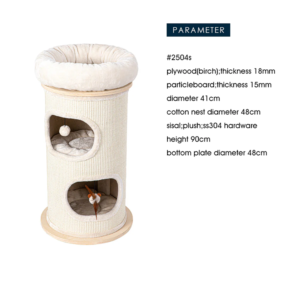 HONEYPOTCAT Cosy Sisal Barrel With Plush Top 2504s/2504/2504pro - Image 11