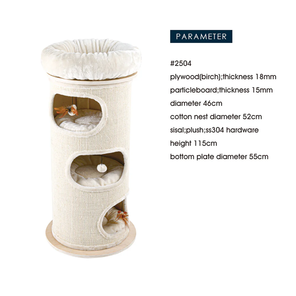 HONEYPOTCAT Cosy Sisal Barrel With Plush Top 2504s/2504/2504pro - Image 12