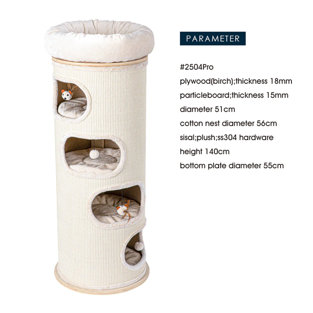 HONEYPOTCAT Cosy Sisal Barrel With Plush Top 2504s/2504/2504pro - Image 13
