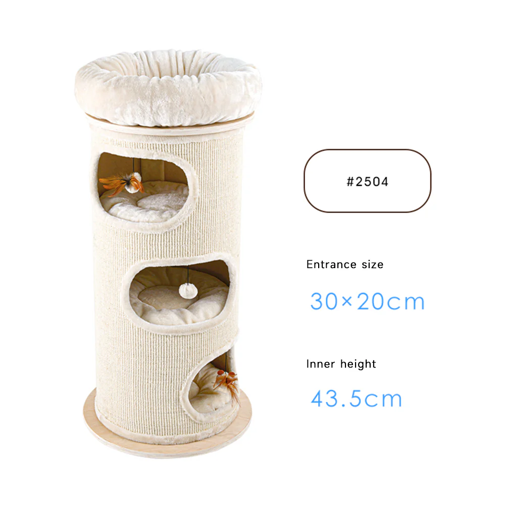 HONEYPOTCAT Cosy Sisal Barrel With Plush Top 2504s/2504/2504pro - Image 7