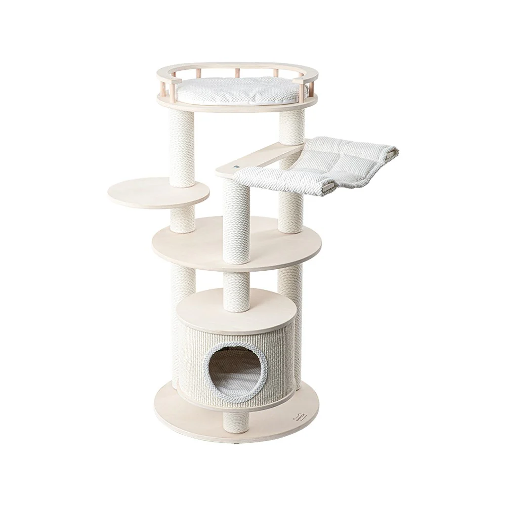 HONEYPOTCAT Enduring Comfort Sisal & Wood Tree - 128cm 220095pro