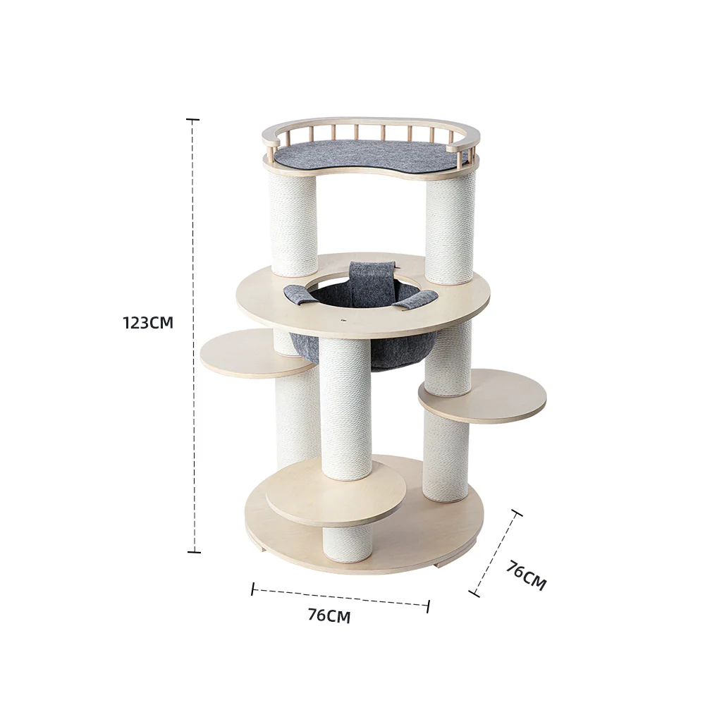 HONEYPOTCAT Harmony Wood Cat Tower de220052/de220052pro - Image 6