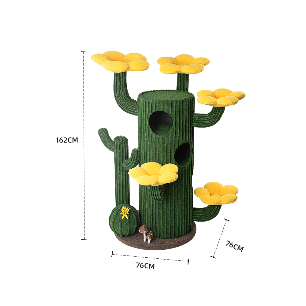 HONEYPOTCAT Luxe Cactus Bloom Cat Tree - 162cm max220601b/max220601g - Image 9
