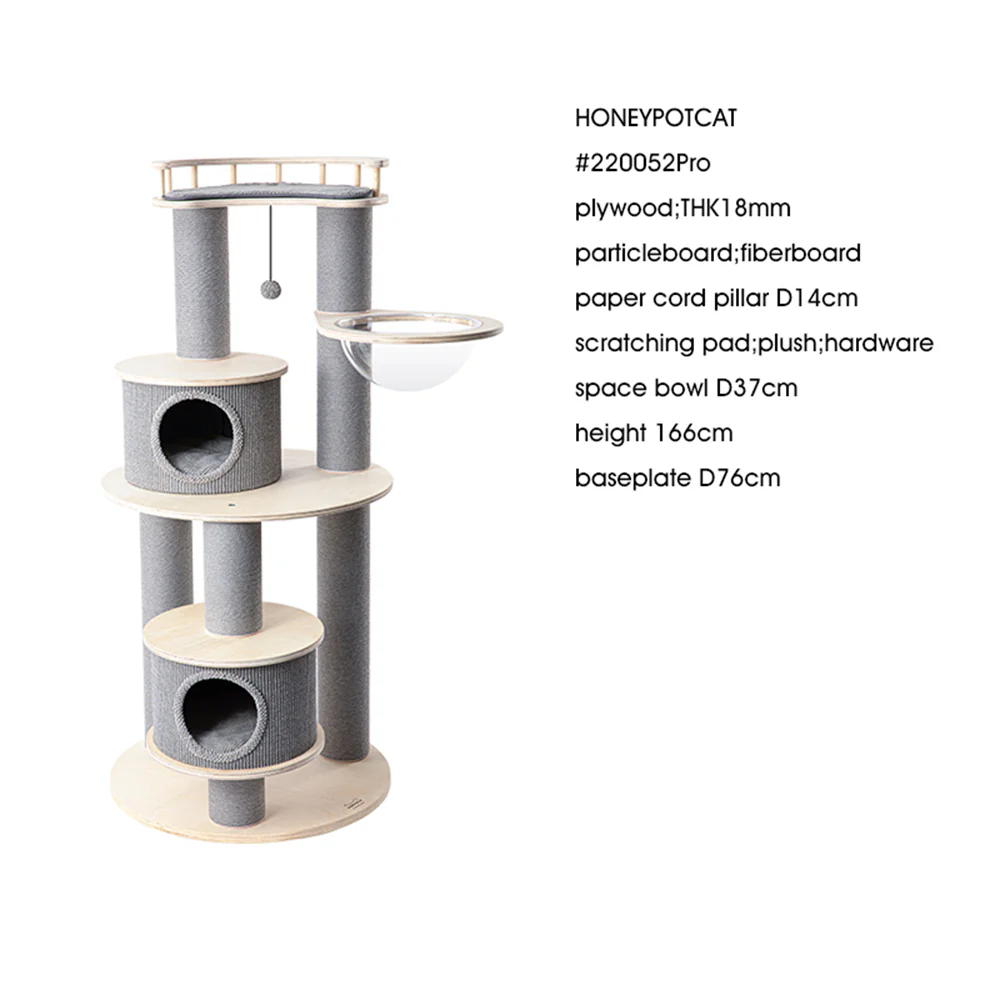 HONEYPOTCAT Majestic Reinforced Multi-Level Cat Tree 220052pro/220052max - Image 10