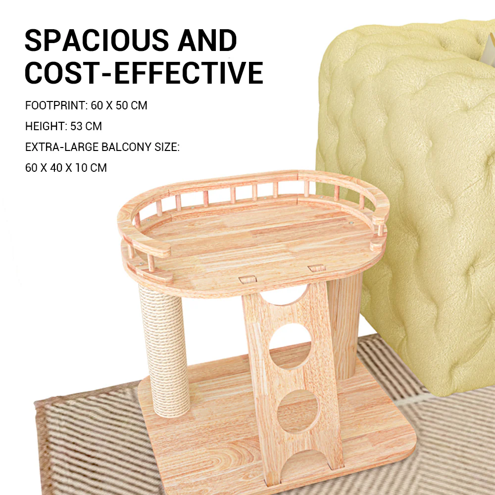 HONEYPOTCAT MZ Happy Steps Wooden Cat Tree - 53cm ag220801 - Image 3