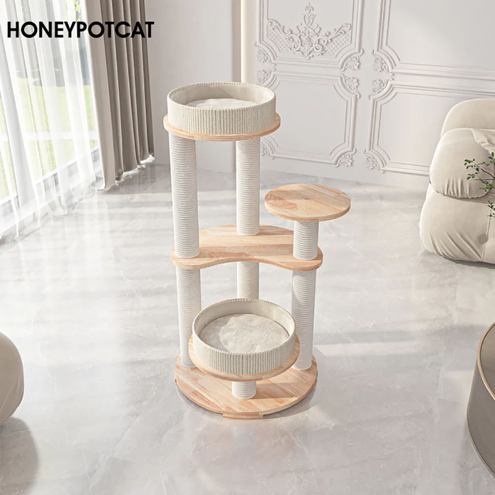HONEYPOTCAT MZ Simple Joy Wood Cat Tower ag221122s/ag221122/ag221122pro - Image 2