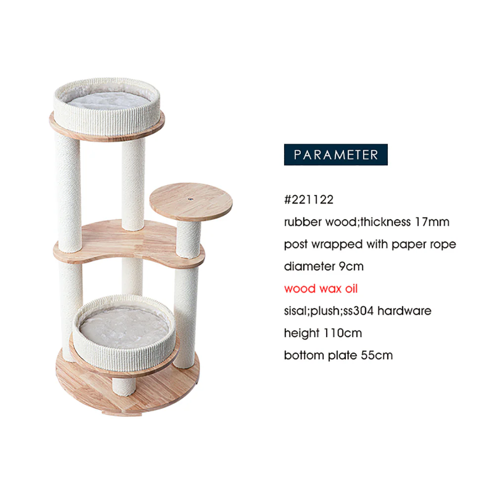 HONEYPOTCAT MZ Simple Joy Wood Cat Tower ag221122s/ag221122/ag221122pro - Image 5