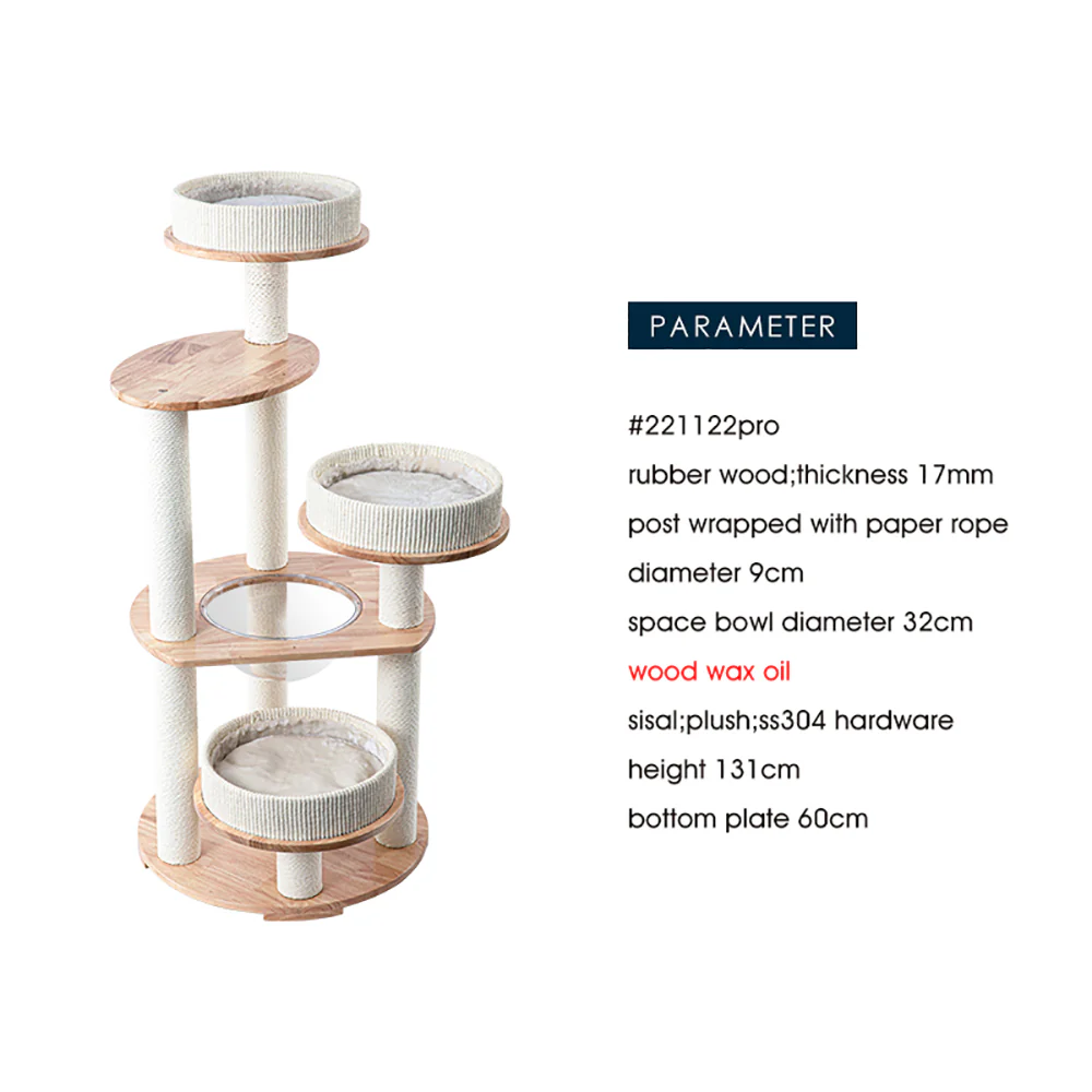 HONEYPOTCAT MZ Simple Joy Wood Cat Tower ag221122s/ag221122/ag221122pro - Image 6
