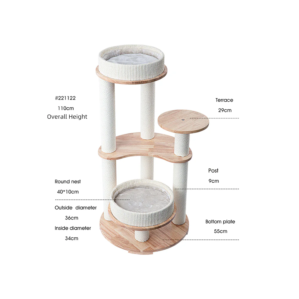 HONEYPOTCAT MZ Simple Joy Wood Cat Tower ag221122s/ag221122/ag221122pro - Image 8