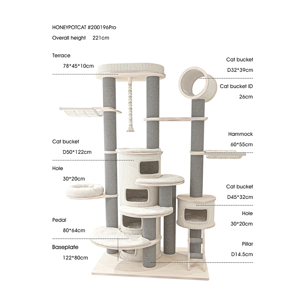 HONEYPOTCAT Prestige Wood Cat Furniture 200196/200196pro - Image 5
