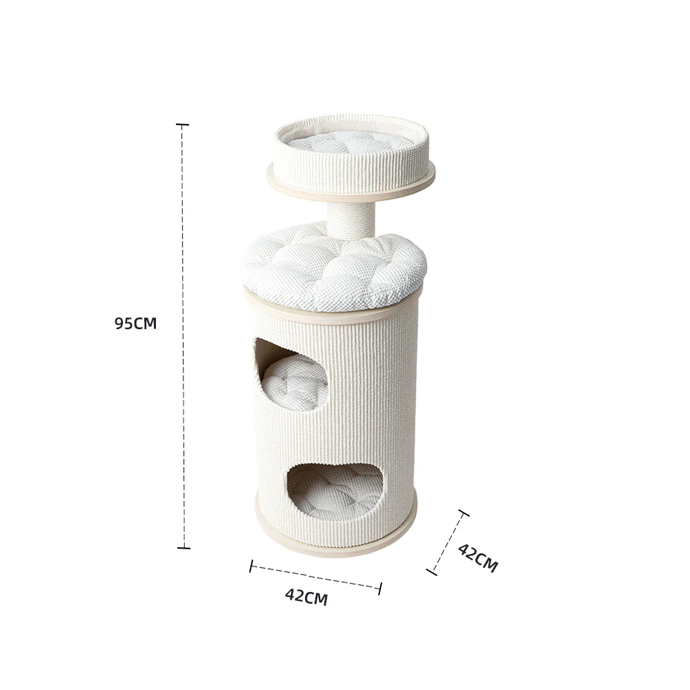 HONEYPOTCAT PURRING Multi-Level Sisal Barrel Cat Tower 182530/182530pro - Image 11