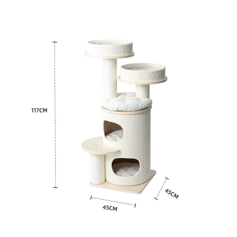 HONEYPOTCAT PURRING Multi-Level Sisal Barrel Cat Tower 182530/182530pro - Image 12