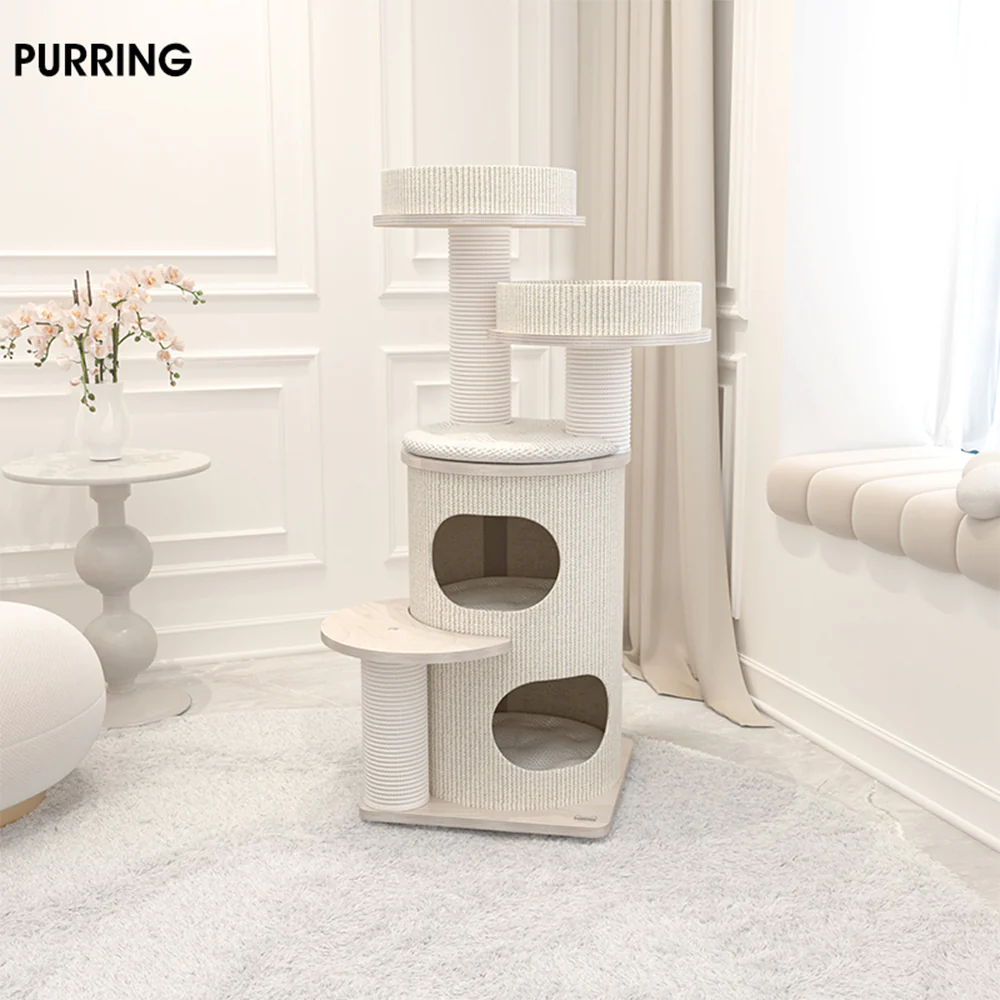 HONEYPOTCAT PURRING Multi-Level Sisal Barrel Cat Tower 182530/182530pro - Image 2