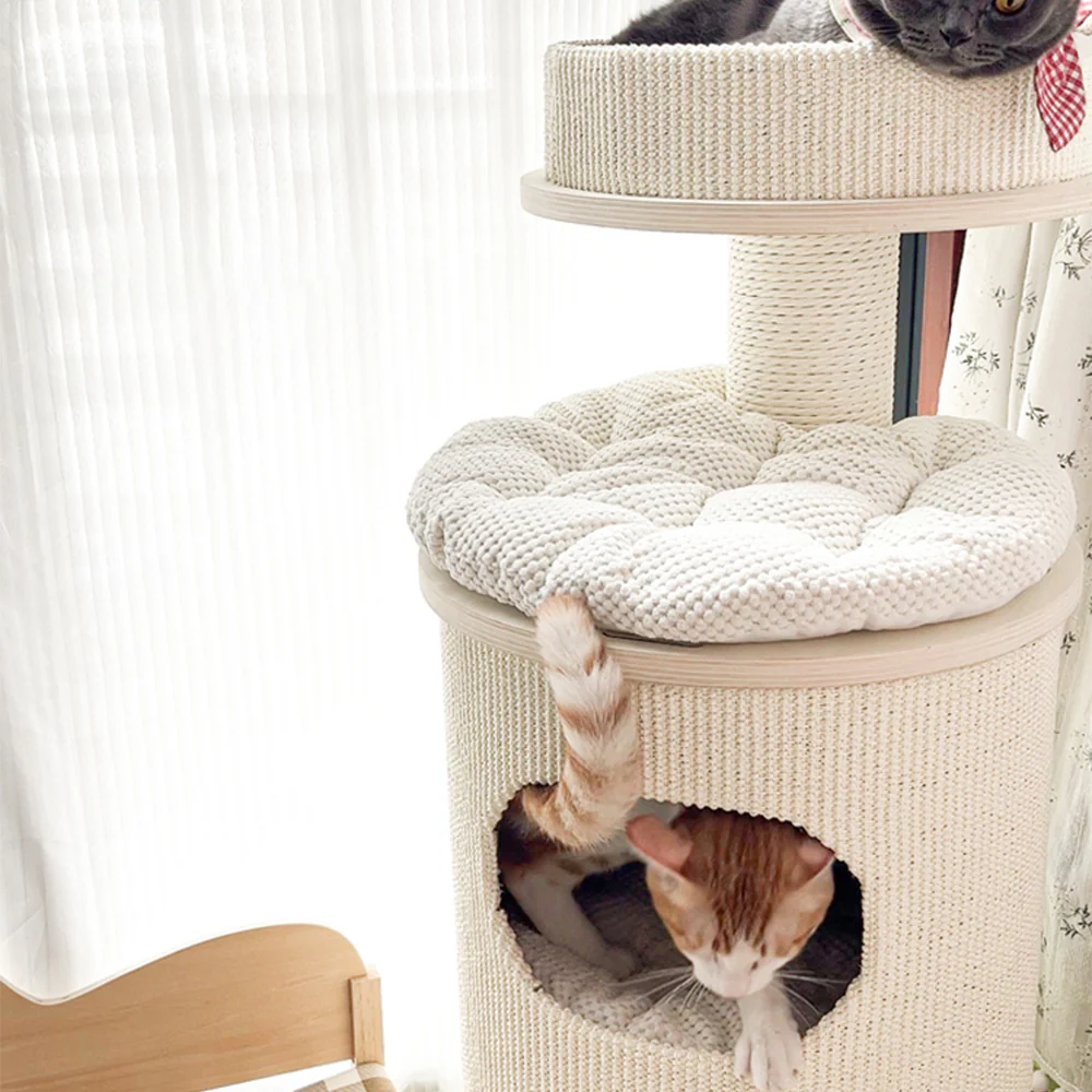 HONEYPOTCAT PURRING Multi-Level Sisal Barrel Cat Tower 182530/182530pro - Image 5