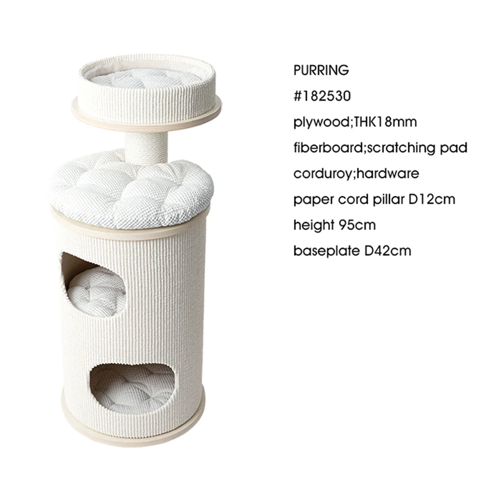 HONEYPOTCAT PURRING Multi-Level Sisal Barrel Cat Tower 182530/182530pro - Image 7