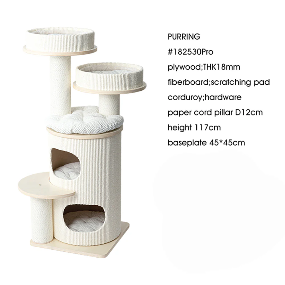 HONEYPOTCAT PURRING Multi-Level Sisal Barrel Cat Tower 182530/182530pro - Image 8