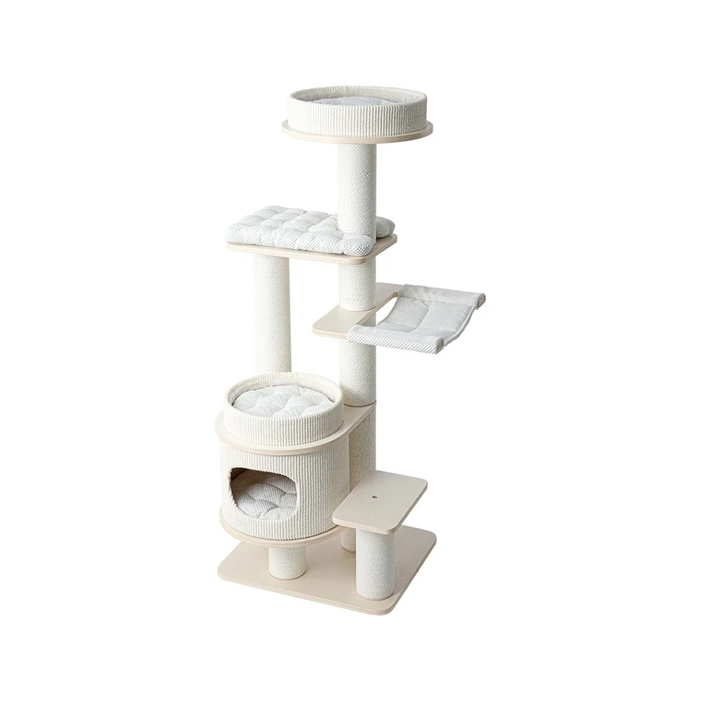 HONEYPOTCAT PURRING Multi-Tier Plush & Sisal Deluxe Cat Tree - 153cm 182531