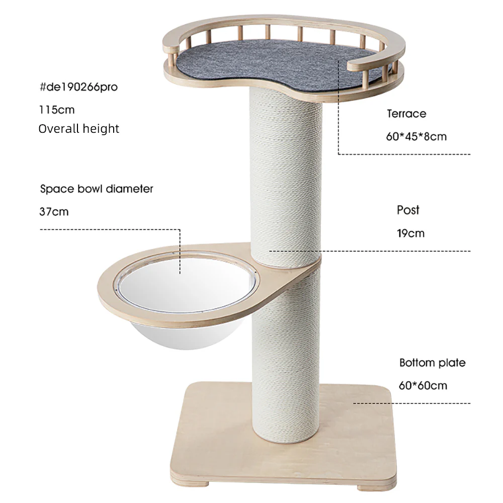 HONEYPOTCAT Sleek Retreat Wood & Capsule Post - 115cm de190266pro - Image 4