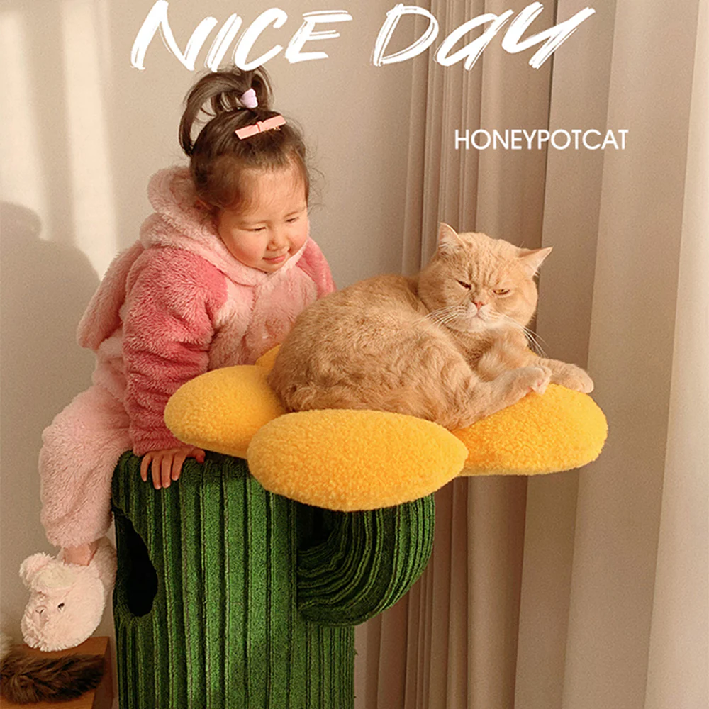 HONEYPOTCAT Solo Cactus Bloom Cat Tree - 120.5cm 220601b/220601g - Image 3