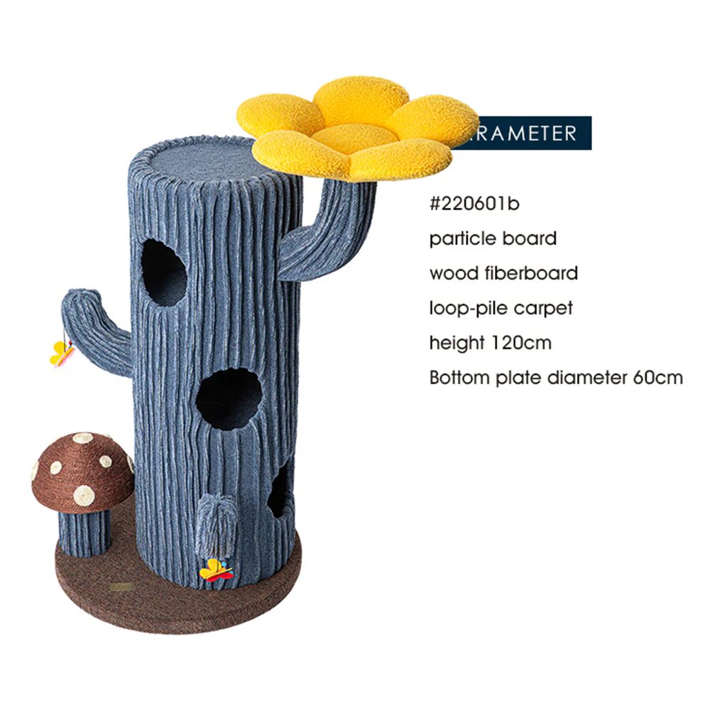 HONEYPOTCAT Solo Cactus Bloom Cat Tree - 120.5cm 220601b/220601g - Image 5