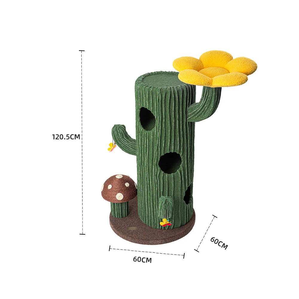 HONEYPOTCAT Solo Cactus Bloom Cat Tree - 120.5cm 220601b/220601g - Image 8