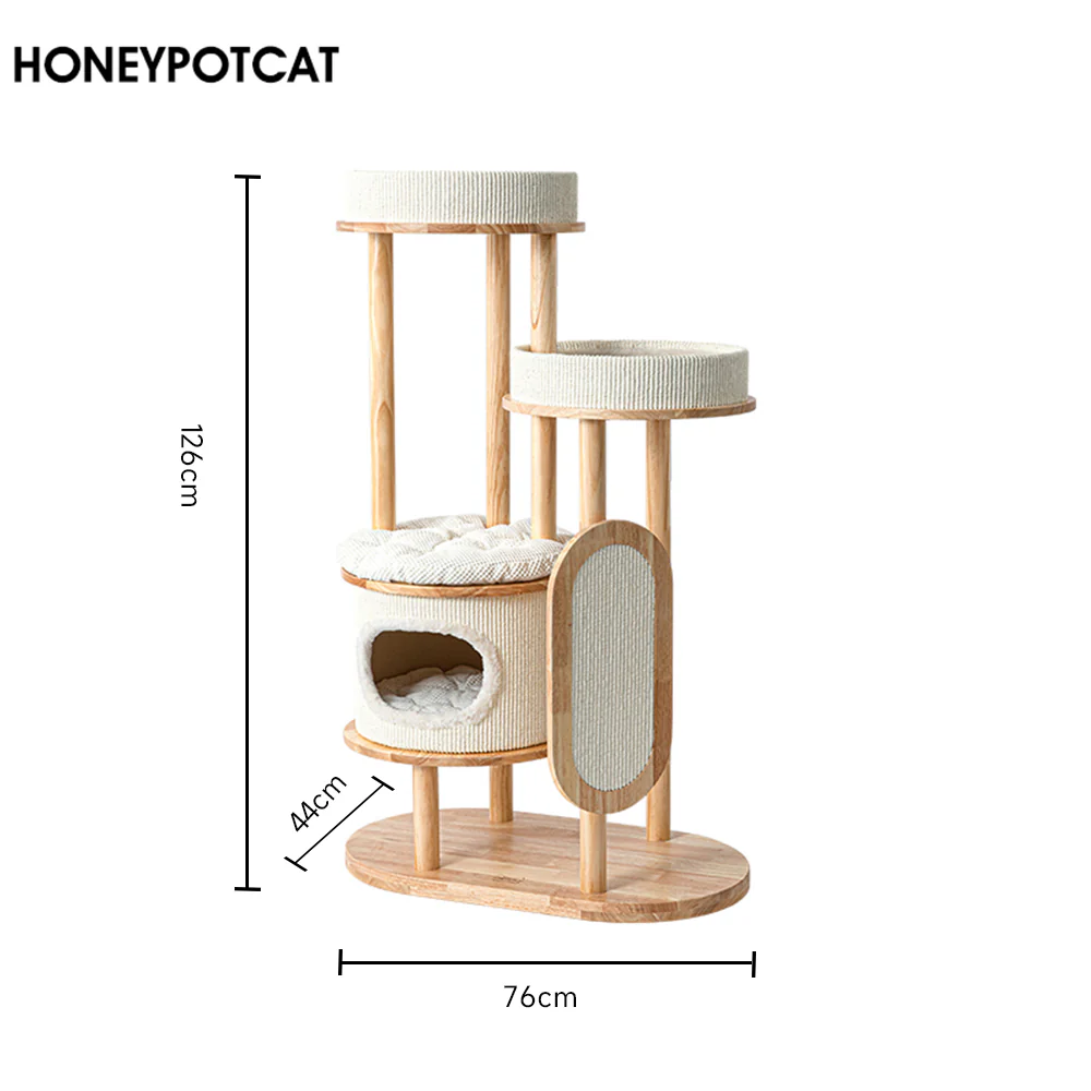 HONEYPOTCAT Varnished Solid Wood Cat Perch v080018/v080018pro - Image 2