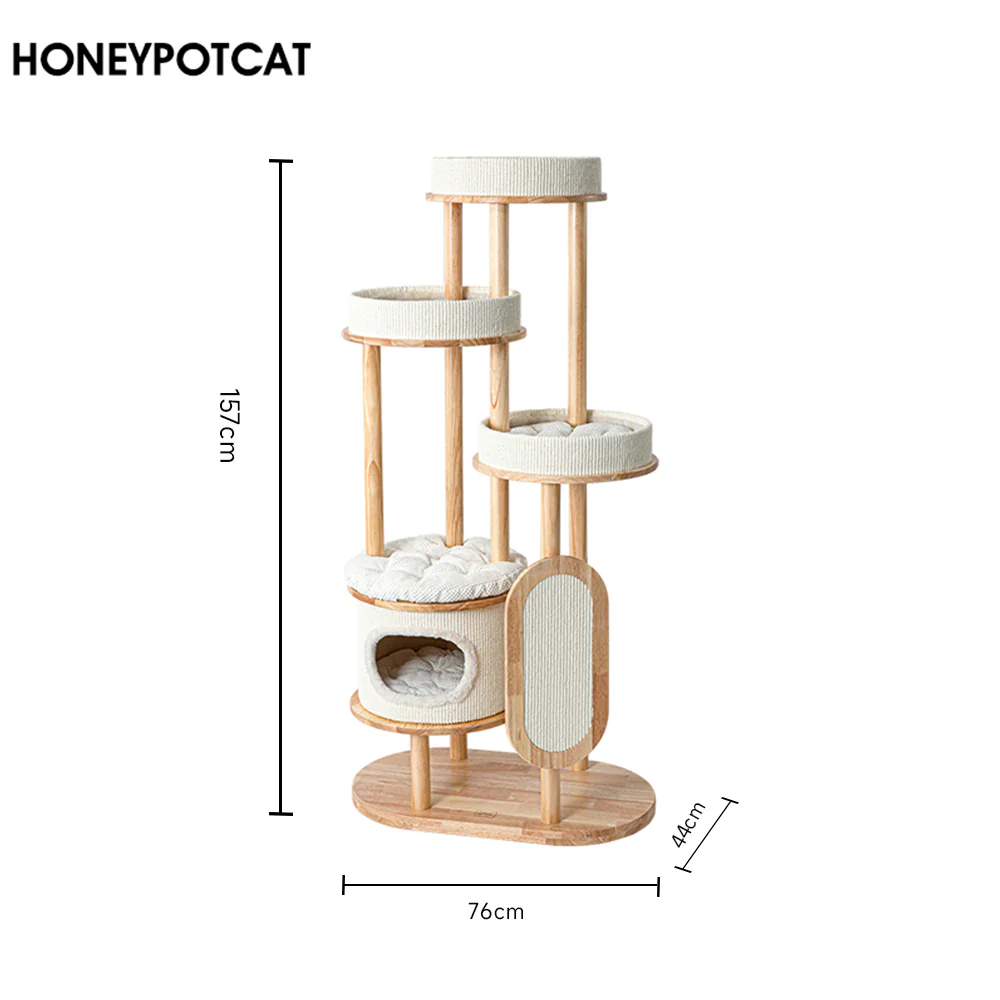HONEYPOTCAT Varnished Solid Wood Cat Perch v080018/v080018pro - Image 3