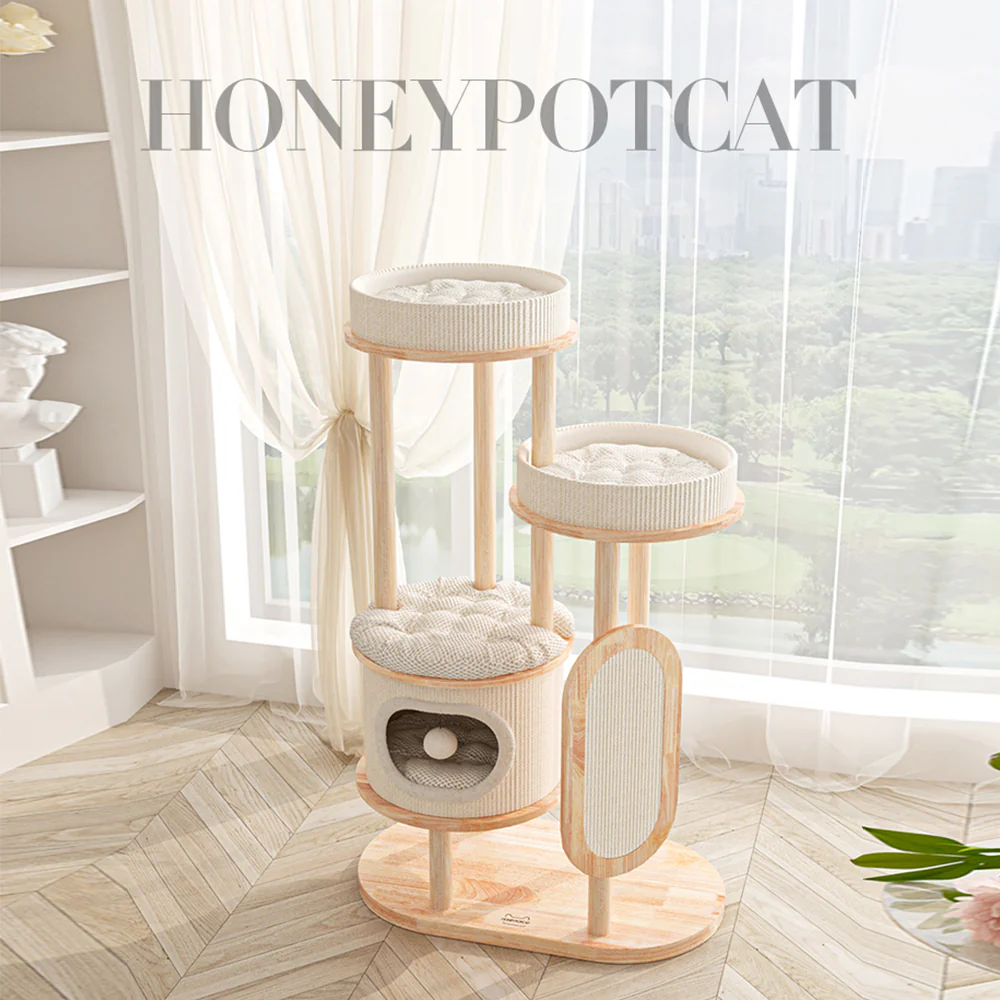 HONEYPOTCAT Varnished Solid Wood Cat Perch v080018/v080018pro - Image 6