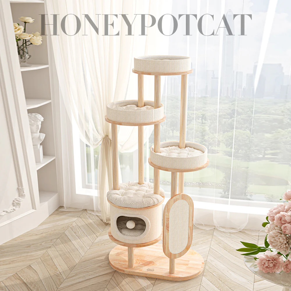 HONEYPOTCAT Varnished Solid Wood Cat Perch v080018/v080018pro - Image 7