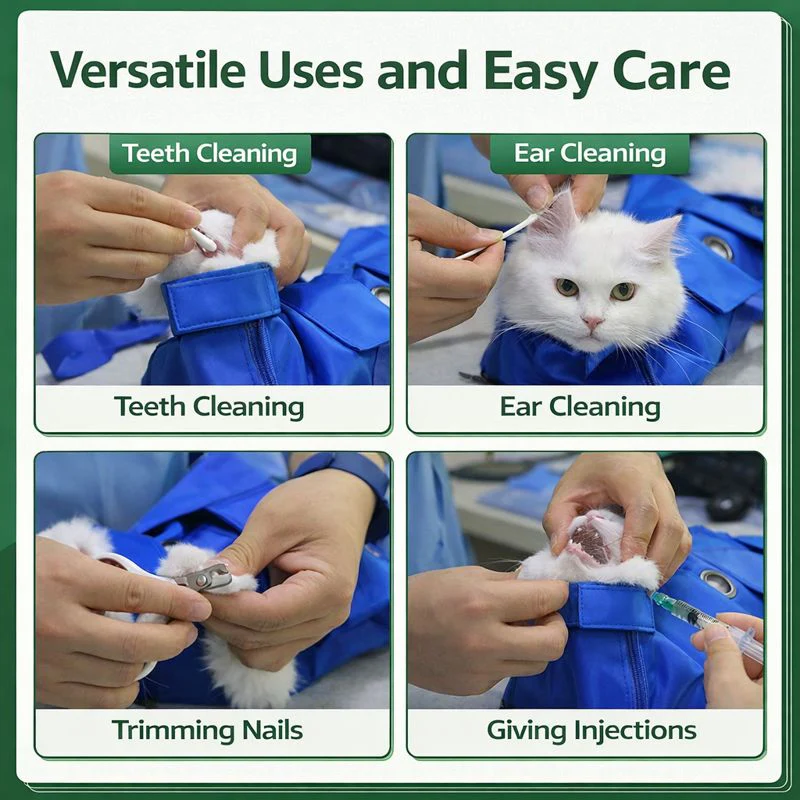 HOOPET Cat Grooming & Restraint Bag – Nail Trimming, Medication & Vet Care Aid - Image 3