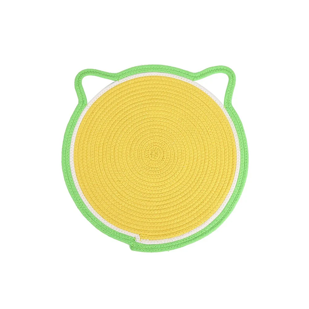 HOOPET Claws Up Yellow Cat Scratching Sisal Pad