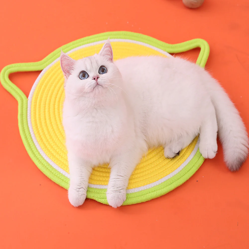 HOOPET Claws Up Yellow Cat Scratching Sisal Pad - Image 2