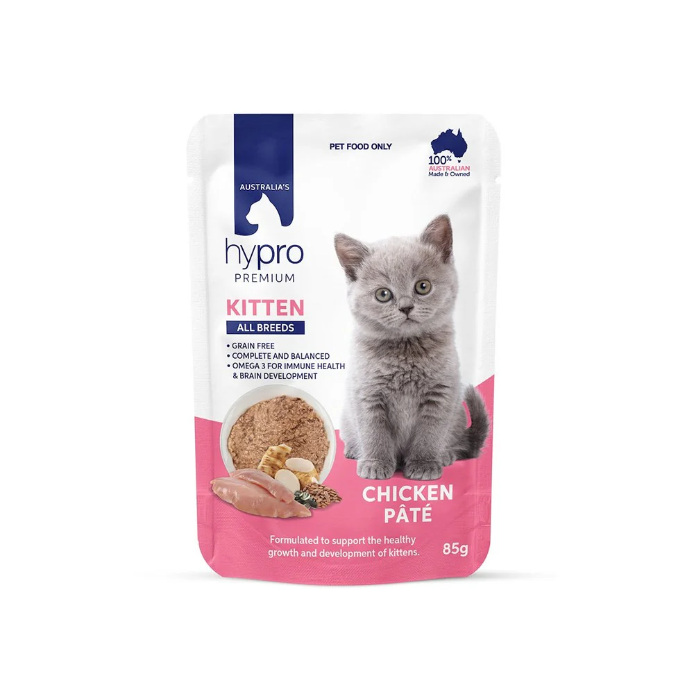 HYPRO PREMIUM Grain Free Chicken Pat¨¦ Kitten Wet Cat Food 85gx12