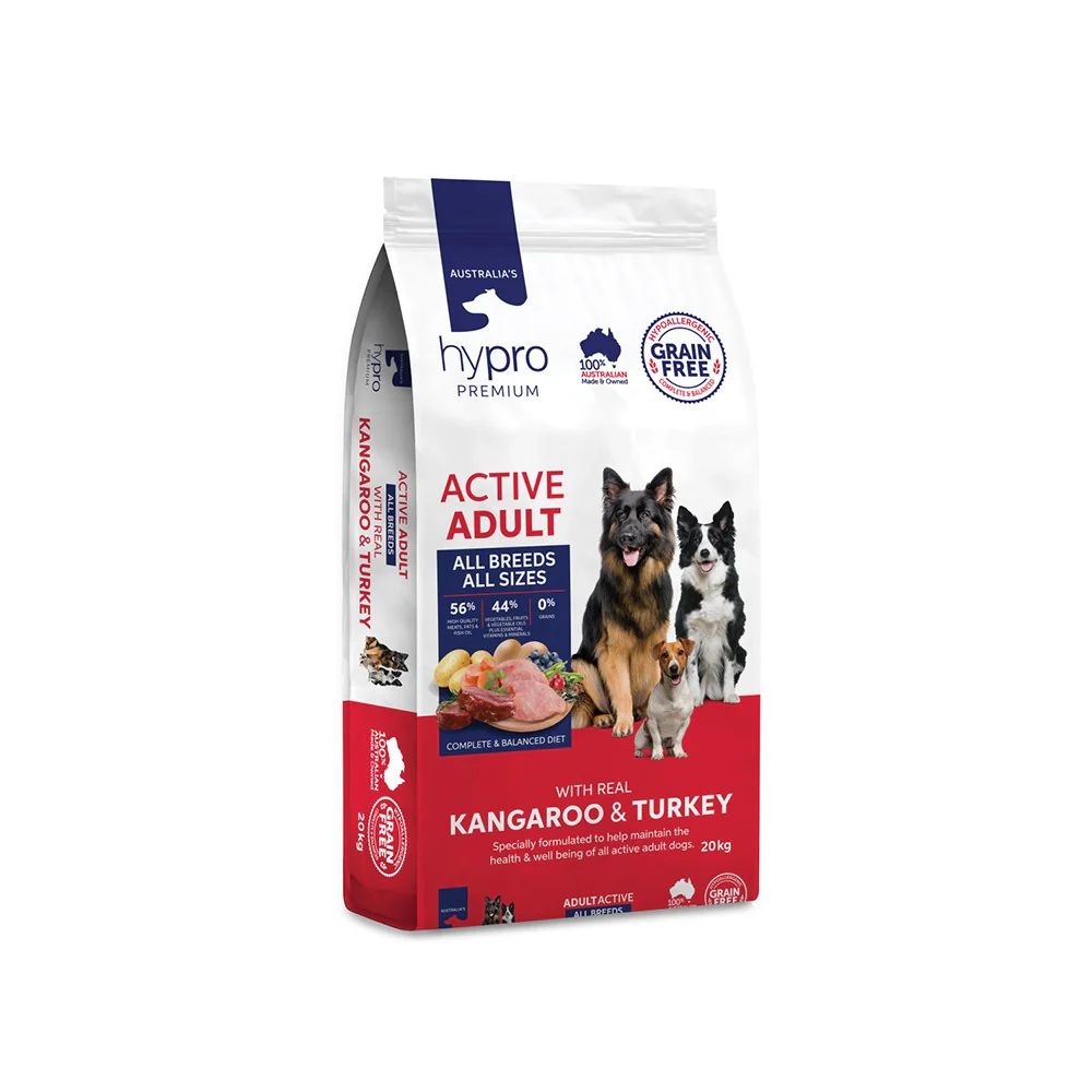 HYPRO PREMIUM Grain Free Kangaroo & Turkey Active Adult Dry Dog Food