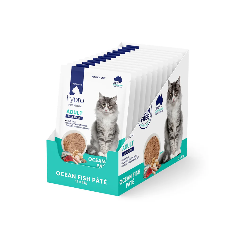 HYPRO PREMIUM Grain Free Ocean Fish Pate Adult Wet Cat Food 85gx12 - Image 2