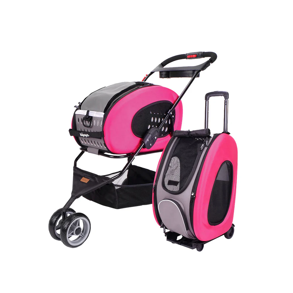 IBIYAYA 5-in-1 Combo Eva Pet Carrier Large Space Stroller - Image 2