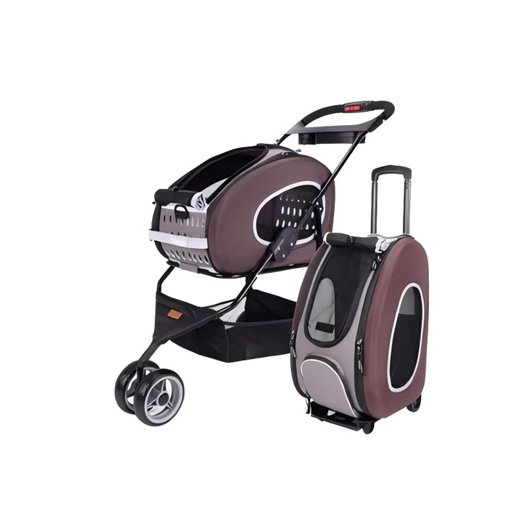 IBIYAYA 5-in-1 Combo Eva Pet Carrier Large Space Stroller - Image 3