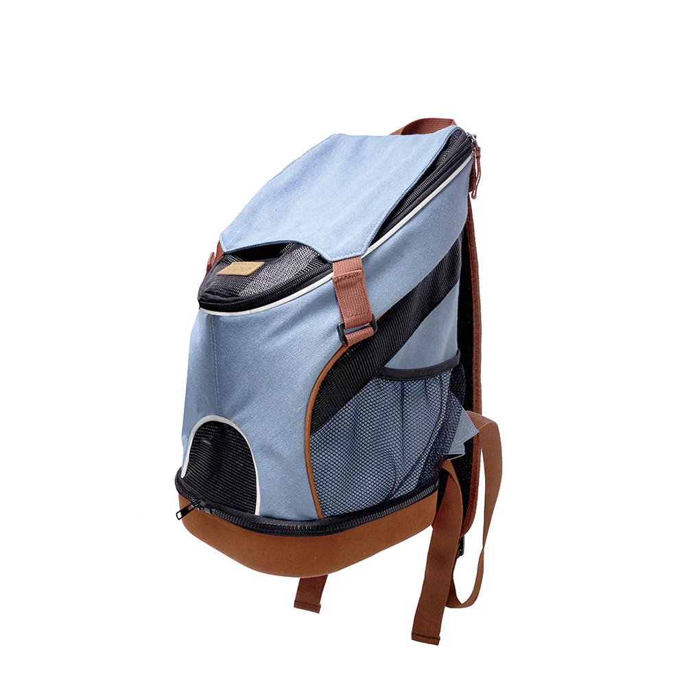 IBIYAYA Denim Fun Lightweight Ventilated Backpack Pet Carrier
