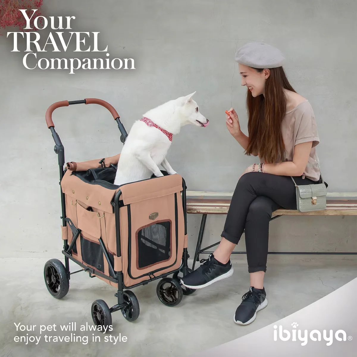 IBIYAYA Gentle Giant Pet Wagon Stroller for Dogs Up to 25kg - Image 2