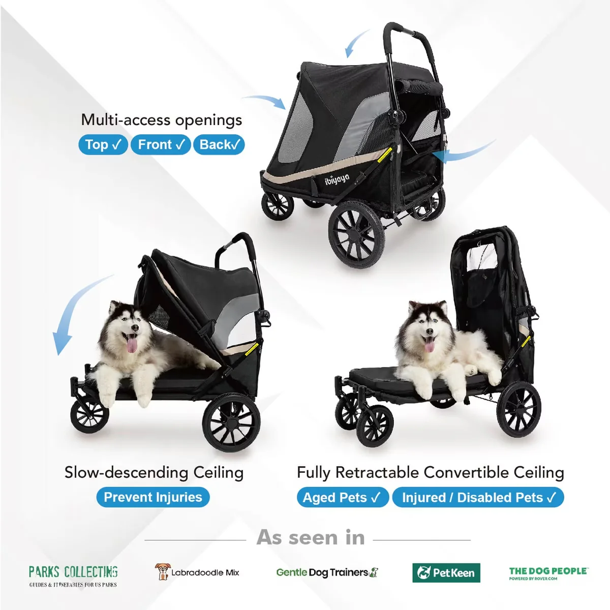 IBIYAYA Grand Cruiser Dog Stroller For Up To 50Kg - Image 3