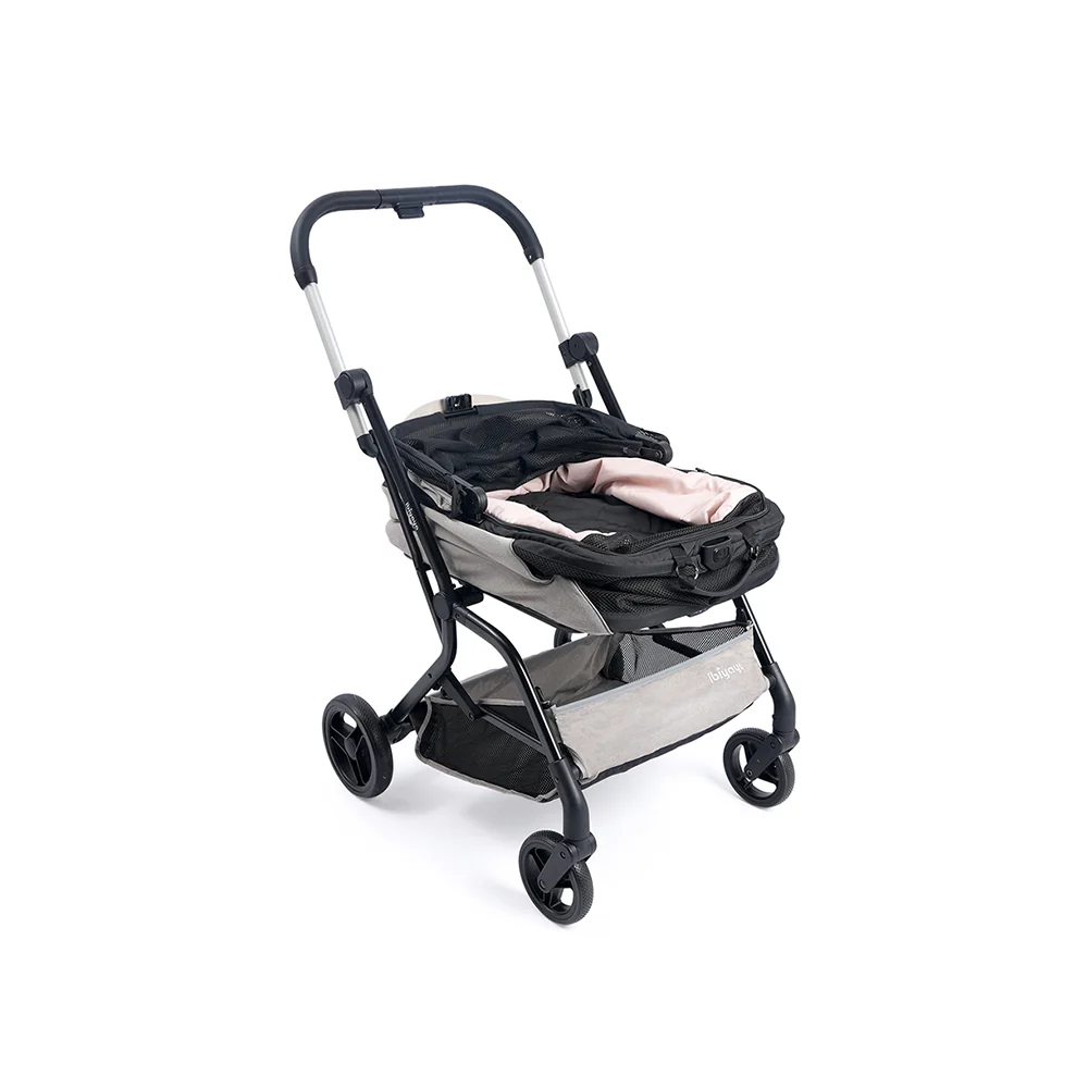 IBIYAYA InstaCollapse Detachable Dog Stroller and Pet Car Seat Carrier Combo – Taupe - Image 11