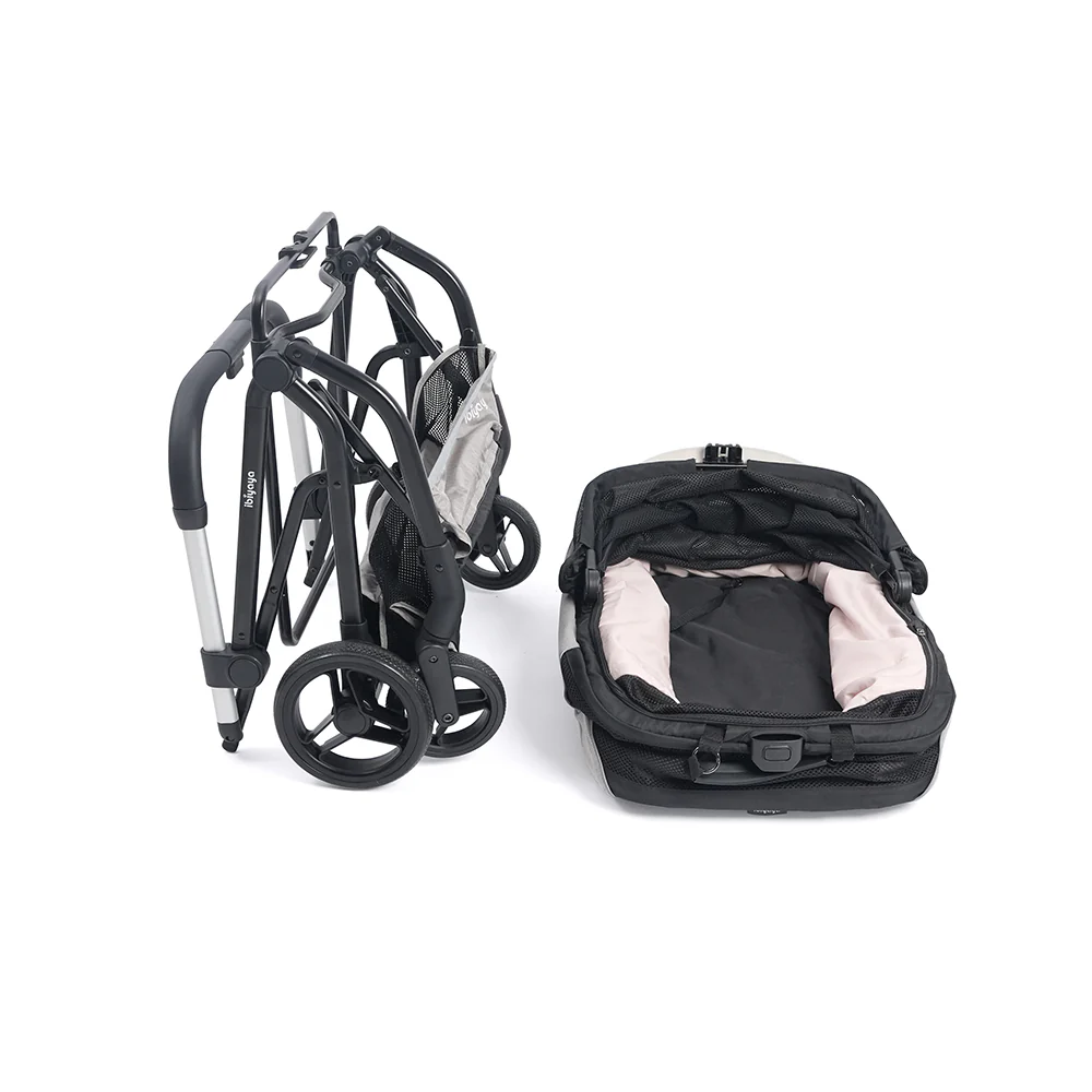 IBIYAYA InstaCollapse Detachable Dog Stroller and Pet Car Seat Carrier Combo – Taupe - Image 15
