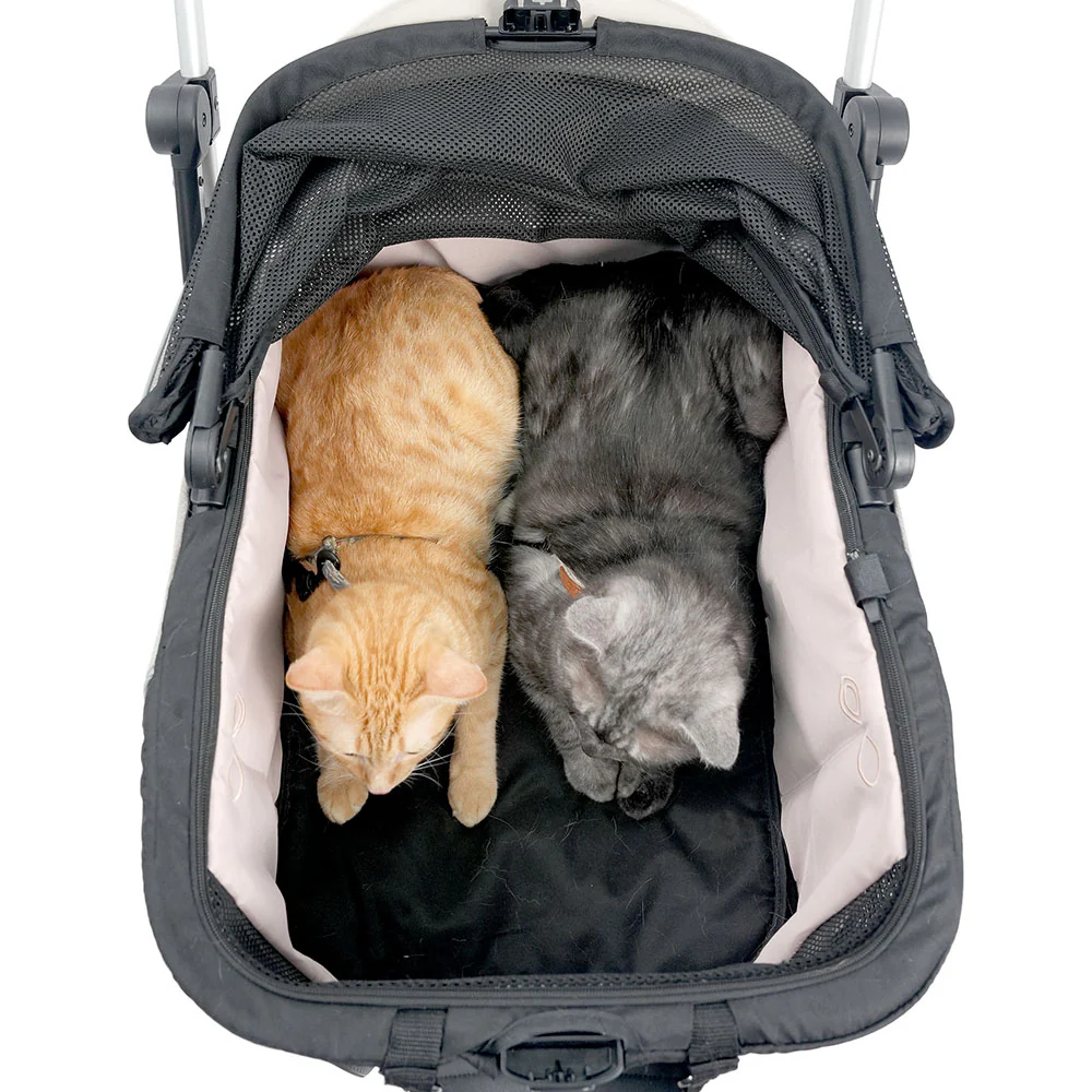 IBIYAYA InstaCollapse Detachable Dog Stroller and Pet Car Seat Carrier Combo – Taupe - Image 5