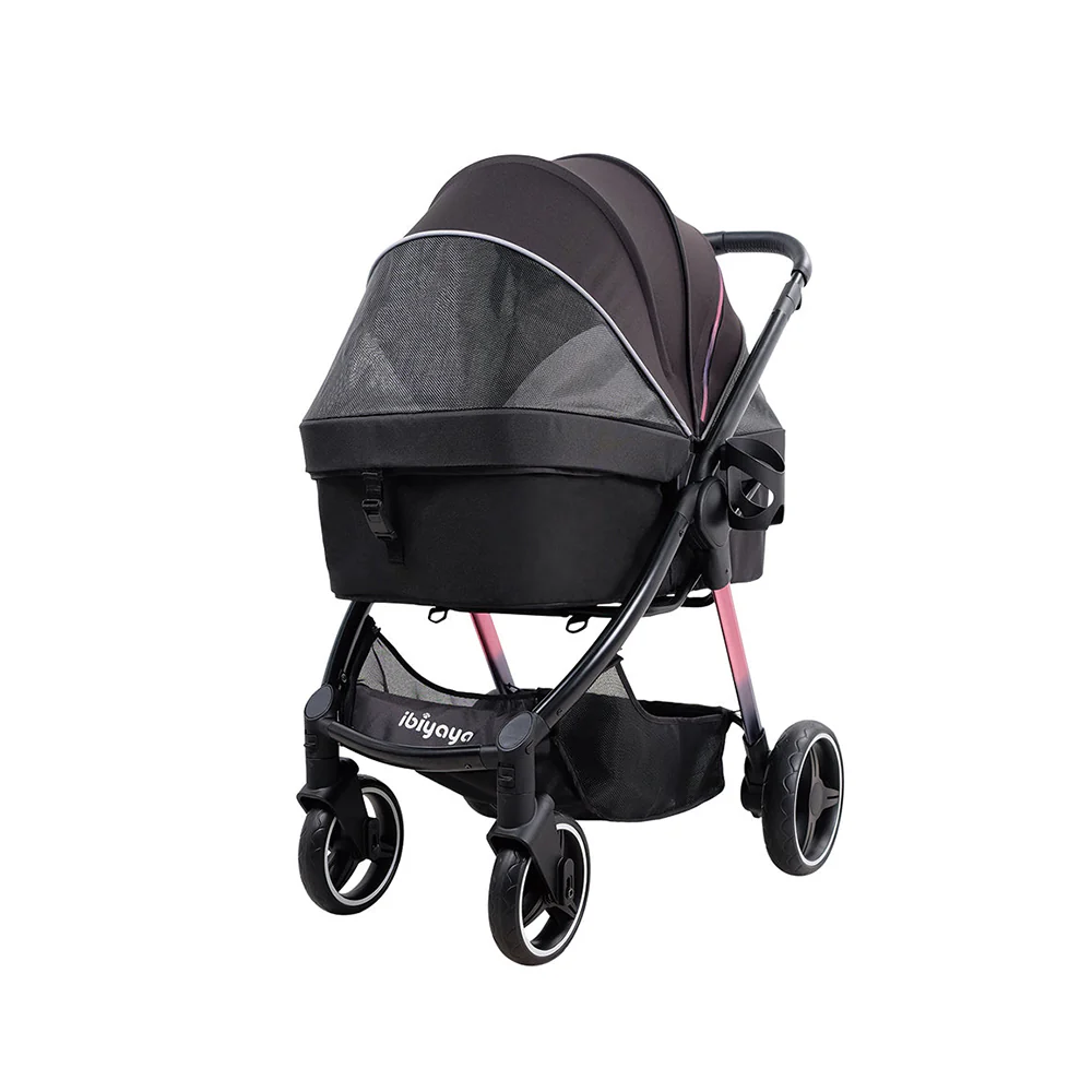 IBIYAYA Luxury Retro Style Foldable Pet Stroller For Up To 30Kg - Image 16