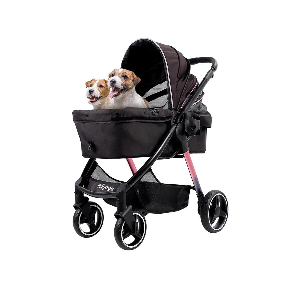 IBIYAYA Luxury Retro Style Foldable Pet Stroller For Up To 30Kg - Image 20