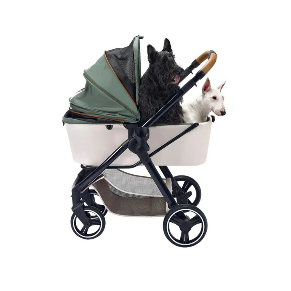 IBIYAYA Luxury Retro Style Foldable Pet Stroller For Up To 30Kg - Image 3