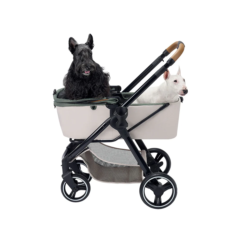 IBIYAYA Luxury Retro Style Foldable Pet Stroller For Up To 30Kg - Image 4