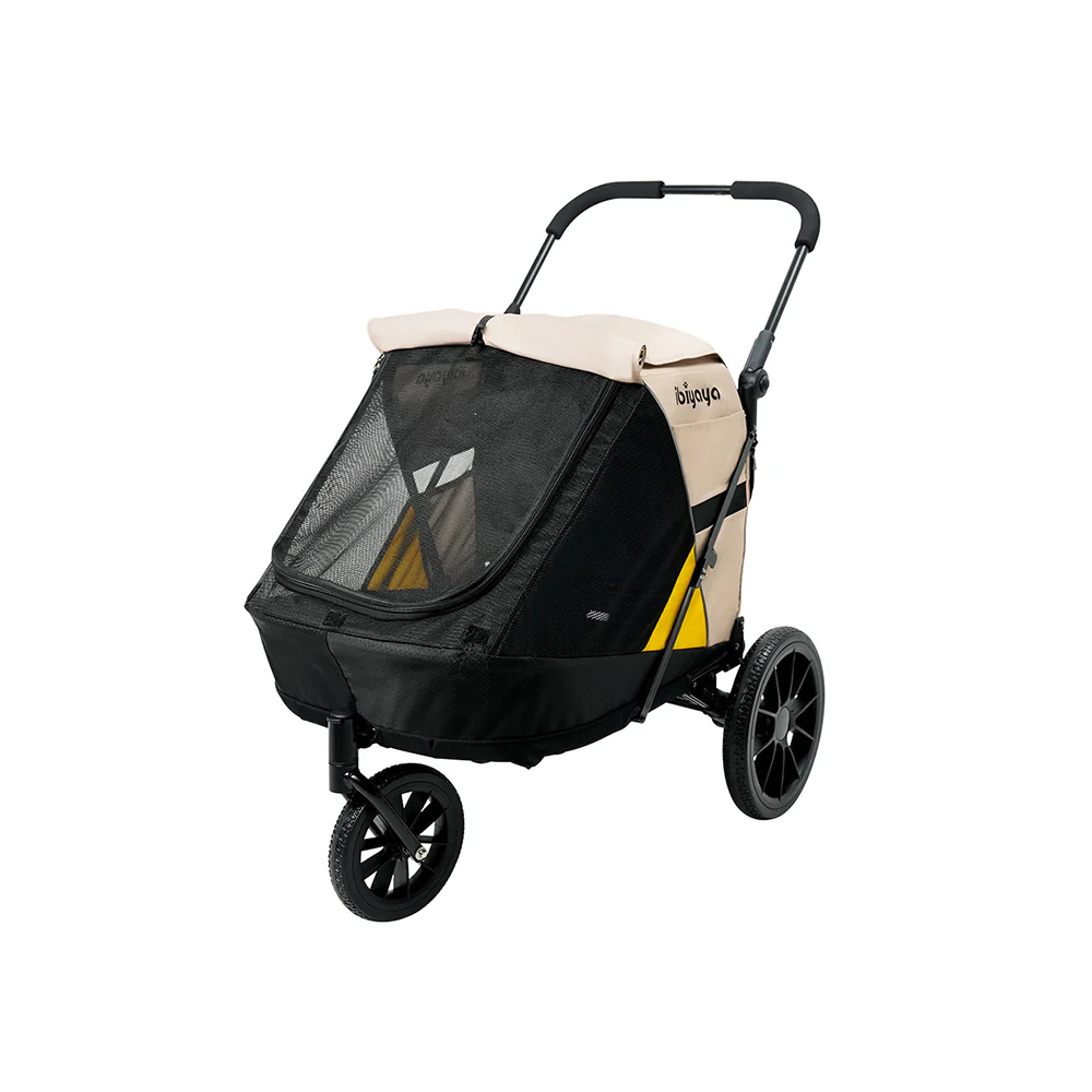 IBIYAYA Minika 3-in-1 Pet Stroller System Foldable Dog Bicycle Trailer & Indoor-Outdoor Kennel – Arizona Tan - Image 17