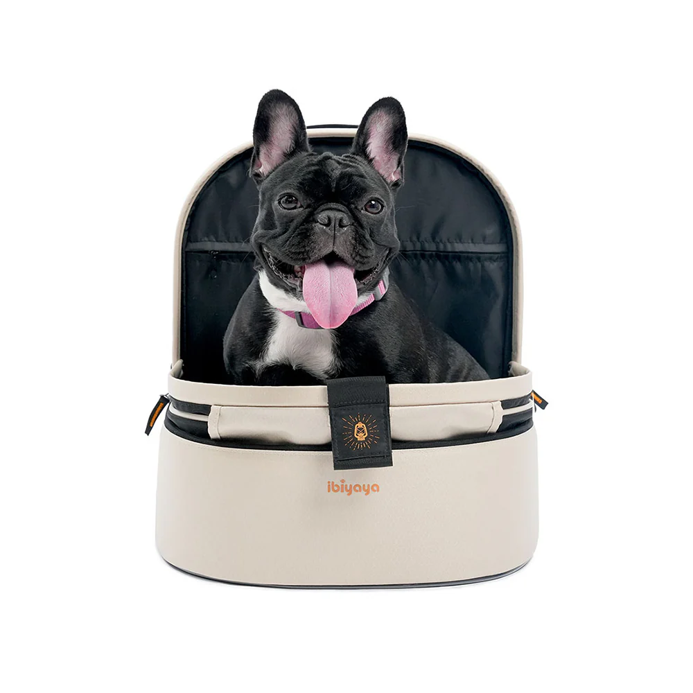 IBIYAYA Panorama Zipper-Free Small Pet Travel Carrier - Buttermilk - Image 10