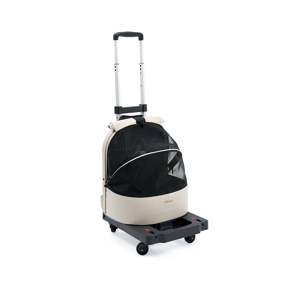 IBIYAYA Panorama Zipper-Free Small Pet Travel Carrier - Buttermilk - Image 12